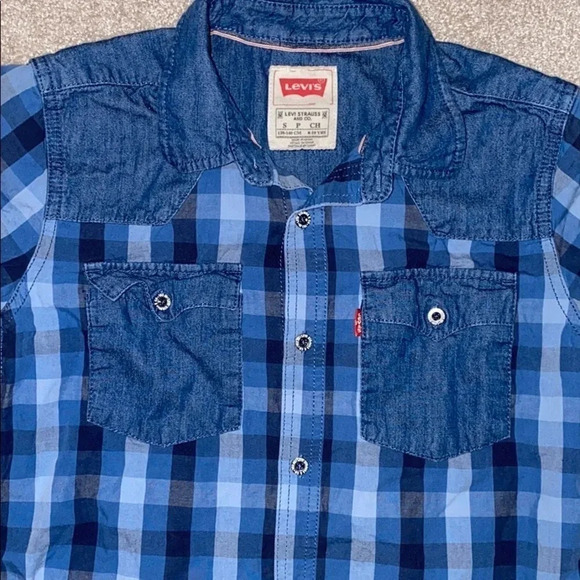 Levi’s boys short sleeve  shirt small - Picture 4 of 8